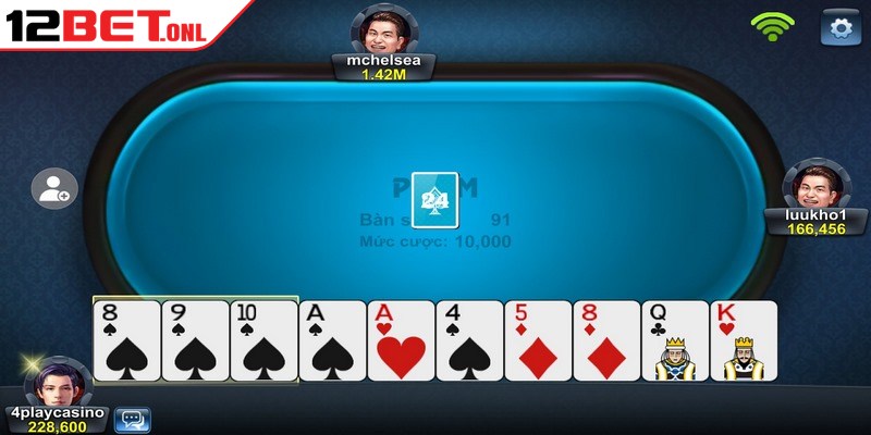 Bài phỏm là trò chơi dân gian phổ biến, dùng bộ bài Tây 52 lá